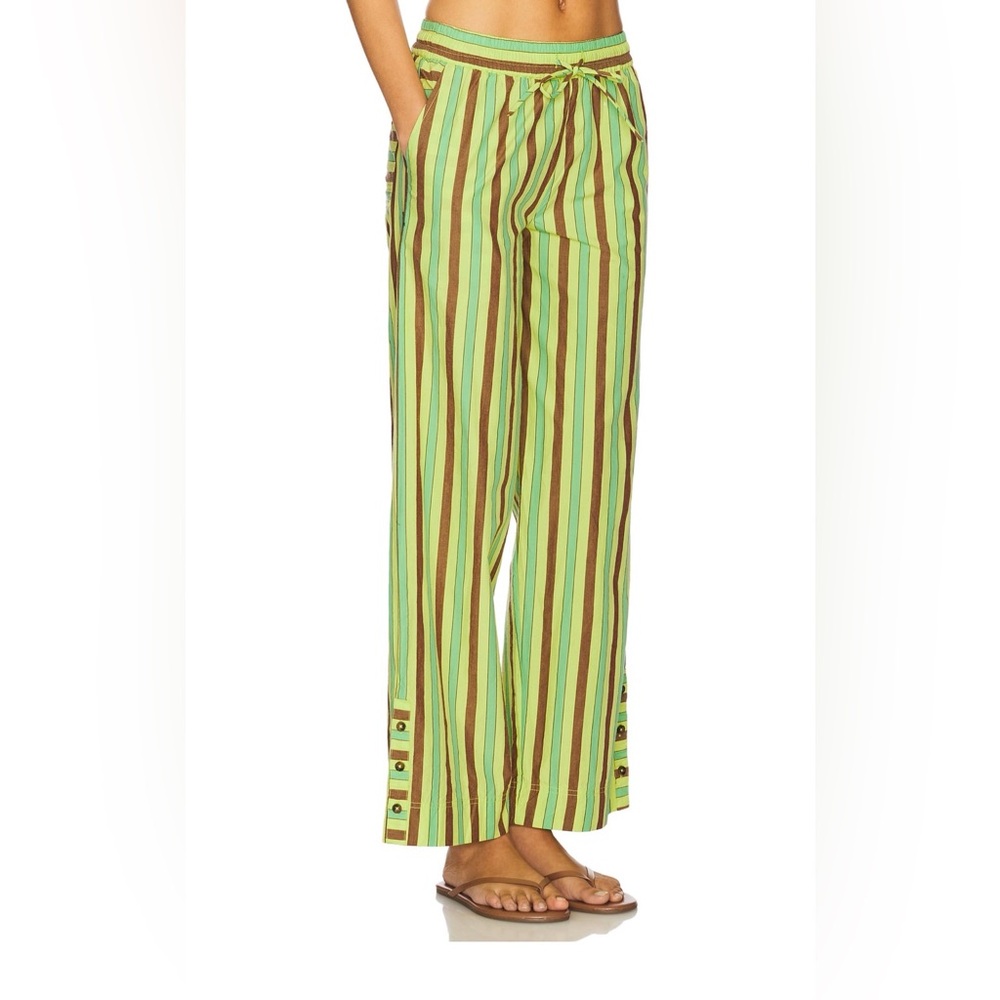 DAMSON MADDER “RITIK” Wide Leg Pants in “Tropical Business” Strip NEW! REVOLVE